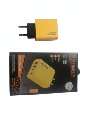 120W Fast Charger PD+QC 3.0 | Super Speed USB & Type-C Wall Adapter – High Quality at Only R99
