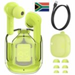 Waterproof Wireless Earbuds with LED Power Display – Noise Reduction, Touch Control, Fast Charging, HD Stereo Sound – Android & iPhone Compatible (Lime Green)